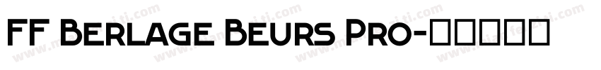 FF Berlage Beurs Pro字体转换